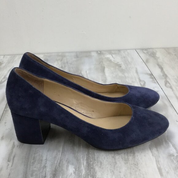 Talbots Blue Leather Heels 6.5 - Picture 4 of 10